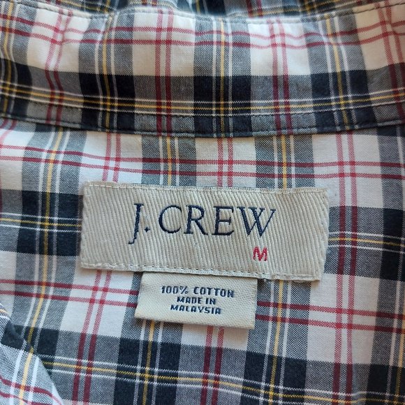 J. Crew Men's Plaid 100% Cotton Buttons Up Long Sleeve Shirt Siz M - Picture 7 of 7